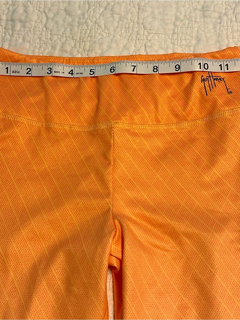 Guy Harvey Leggings Womens XS Orange Tropical Fish Comfort Colorful Stretch - Picture 8 of 11